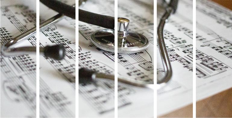 Stethoscope on Sheet Music